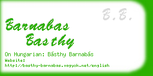 barnabas basthy business card