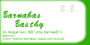 barnabas basthy business card